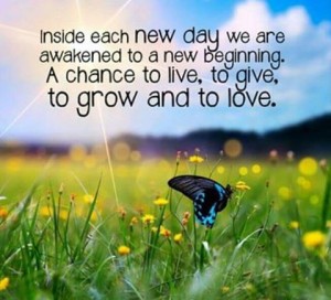 New day, new beginning.